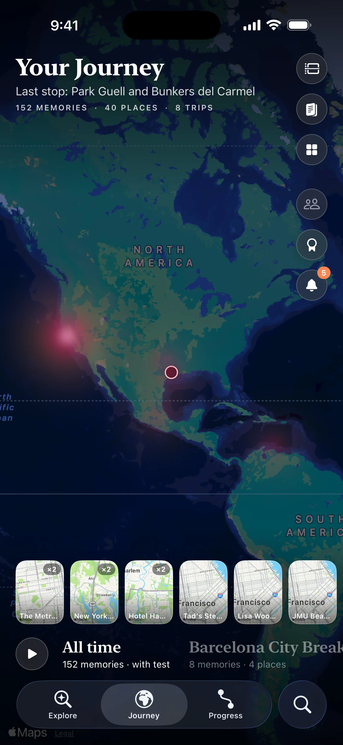 Journey heatmap in Maveon